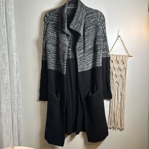 EUC Athleta Colorblock Open Knit Wool Cashmere Blend Cardigan XXS/XS